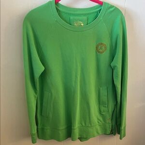 Lilly Pulitzer Luxletic Women Pullover Beach Comber Green Terry Sweatshirt